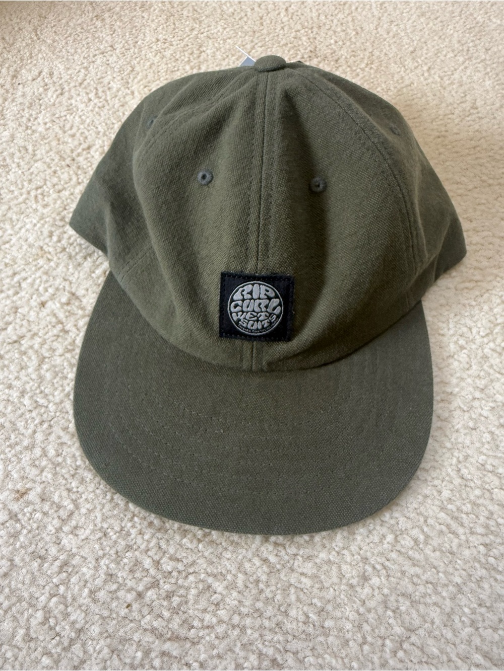 Rip Curl Olive Green Logo Patch Dad Cap